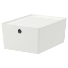 Kuggis Box With Lid White Ikea In 2020 Storage Boxes Billy Bookcase Storage Boxes With Lids