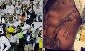 Penn Sate Player Turned Nfl Star Allen Robinson Gets A Tattoo Recalling A Catch Daily Mail Online