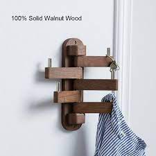 Solid Folding Wood Swivel Coat Hooks Arm Rail Hanger Bathroom Office Garage Home Ebay Modern Coat Rack Coat Hanger Hat Hanger