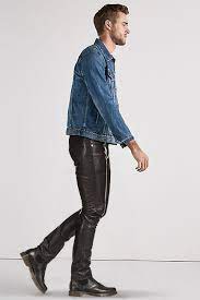 Mens Denim Jacket Outfit Mens Denim Jacket Distressed Mens Denim Jacket Vintage Mens Denim Jacket 201 Leather Fashion Men Leather Jacket Men Mens Leather Pants