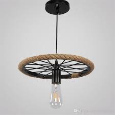 hemp rope pendant loft lighting