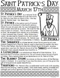 Saint Patrick S Day Article And Worksheet With Answers St Patrick St Patrick Day Activities St Patricks Day History