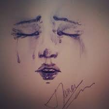 Sometimes it's hurt #sketch #women #girl #cry #pencil #bic #blue #night  #manonsworld #