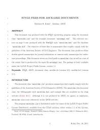 You can add this document to your saved list. Style Files For Asce Like Documents