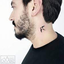 30 People Who Creatively Inked Their Necks Best Neck Tattoos Bird Tattoo Neck Small Neck Tattoos