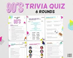 Calling all anglophiles and quiz enthusiasts! 1990s Trivia Quiz Nacido En Los Anos 90 Pub Quiz Etsy