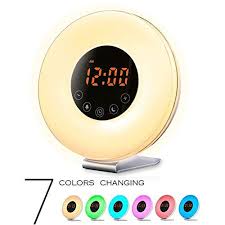 Sunrise Wake Up Light Digital Alarm Clock With 7 Natural Sounds Sunrise Sunset Simulation Alarm Clock Sunrise Alarm Clock Digital Alarm Clock