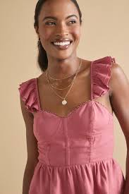 Francesca's Haley Crochet Trim Blouse