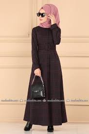 Modaselvim Kislik Ferace Ekoseli Kislik Ferace 6063ub139 Bordo The Dress Moda Stilleri Basortusu Modasi