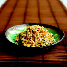 Brown rice is unpolished rice with only the husk removed, it has the germ and bran, unlike white rice. Almond Rice Healthy Side South Beach Diet Healthy Recipes