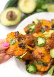 If you are looking for easy nacho recipes then these healthy loaded nachos are better than the best bar food around! Incredible Loaded Sweet Potato Nachos Healthy Liv