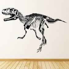 T Rex Skeleton Jurassic Dinosaur Wall Sticker Wall Sticker Dinosaur Wall Stickers Dinosaur Wall