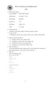 Maybe you would like to learn more about one of these? Contoh Rpp Matematika Kelas 6 Semester 1