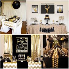Birthday Decoration At Home Black And Gold Pin On Birthday Table Decorations