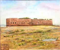 بيت الشايع القديم وقد شيد عام 1945 الفنانة ابتسام العصفور painting art kuwait