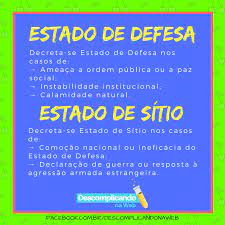 Já o estado de sítio trata de . Descomplicando Na Web 20 Off Na Assinatura Para Area Policial Do Estrategia Concursos Http Bit Ly 2xdc484 O Estado De Defesa E O Estado De Sitio Sao Medidas Temporarias E So Podem Ser Decretados Quando