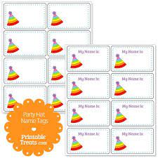 Rainbow Stripe Party Hat Name Tags Stripes Party Party Hats Rainbow Stripes