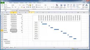 create a gantt chart with workdays only