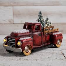 Ceramic christmas tree with lights cracker barrel. One Holiday Lane Led Light Up Merry Christmas Wooden Truck With Lighted Bottle Brush Christmas Tree Holiday Decoration Green Seasonal Decor Christmas Urbytus Com