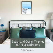 Bedside lamps with the gold band around clear glass. Beach And Ocean Themed Rooms Dig This Design
