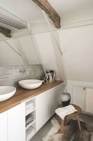 Meuble Salle De Bain Double Vasque Meubles Blancs Plan De Travail Bois Salle De Bain 4m2 Travaux Salle De Bain Meuble Salle De Bain