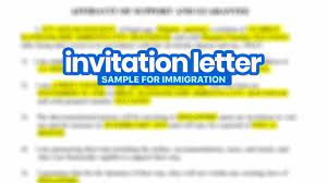 The letter should state that you're the particular person's relative or good friend and that you will go for a couple of days a period of time. Sample Invitation Letter For Immigration Affidavit Of Support With Undertaking The Poor Traveler Itinerary Blog