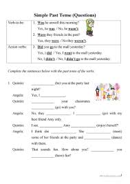 Simple Past Tense Questions Worksheet Free Esl Printable Worksheets Made By Teachers Simple Past Tense Past Tense This Or That Questions