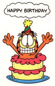 Funny Cartoon Birthday Cake Pictures Garfield With Birthday Cake Google Search Feliz Aniversario Aniversario Feliz