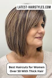 Feel stunning and look amazing. 22 Best Haircuts For Women Over 50 With Thick Hair In 2021 Thick Hair Styles Hair Styles For Women Over 50 Cool Haircuts
