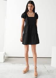 Tiered Ruffle Mini Dress In 2020 Mini Dress Mini Black Dress Dresses