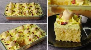 Garnish few pieces of rasmalai on top. Rasmalai Cake Recipe Eid Special Dessert Item Yummy Recipes Us