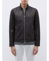 Theory Leather Jackets For Men Lyst Com