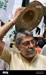 Presidential candidate Fernando Lugo, a former Bishop, is seen at a rally  in Asuncion, Tuesday, March 11, 2008. Paraguay's general elections are  scheduled for April 20, 2008. (AP Photo/Jorge Saenz Stock Photo