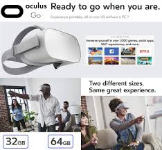 Oculus Go Standalone All In One Vr Headset Virtual Reality Without Any Pc Oculus Oculus Social Games Virtual Reality