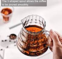 Amazon.com: Bincoo Pour Over Coffee Maker Set with Dripper Size 02,600ml  Glass Coffee Server Set,60 Angle Tapered Glass Coffee Dripper with Wood  Stand ...