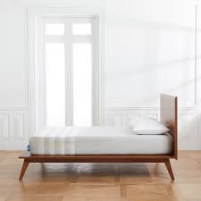Mid Century Platform Bed Walnut Leesa Mattress Mid Century Bed Mid Century Platform Beds