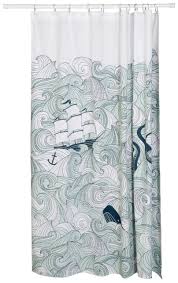 Amazon Com Danica Studio Shower Curtain Odyssey Anchor Shower Curtain Cotton Shower Curtain Shower Curtain Fabric Wall Art