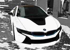 Matte black bmw i8 upgraded with custom edc wheels. Bmw I8 In Black White Front Photography By Arthur Huber Saatchi Art