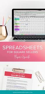The Square Seller Spreadsheet Paper Spark Bookkeeping Templates Bookkeeping Software Spreadsheet