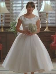 For The Gleek In You Rachel Berrys Tea Length Wedding Dress Wedding Dresses Tea Length Wedding Dress Flower Girl Dresses