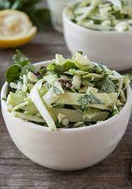 Kohlrabi Cabbage Slaw With Tahini Lemon Dressing Dishing Up The Dirt Kohlrabi Recipes Lemon Dressing Recipes Slaw Recipes