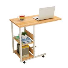 Jacfurn provides kids and adults study tables with bookshelf and chair online for a discount price. Multifunctional Movable Bedside Laptop Desk Computer Table Study Table Computer Stand With 2 Tiers Storage Shelves Bookshelf Sale Banggood Com