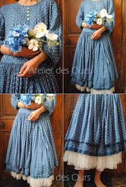 Mlle Augustine Robe A Pois Bleu Ewa Iwalla Jupon En Tulle Blanc Bohemia Vetements Boho Comment Faire Des Vetements Tenues Retro