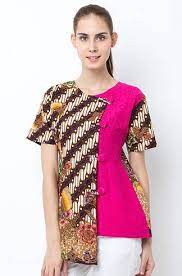 Desain baju gamis syari simple anela maroon. 27 Contoh Desain Baju Batik Terbaik 2020