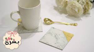 كيف سويت قاعدة كوب رخامية من الخشب Diy Marble Coaster Youtube
