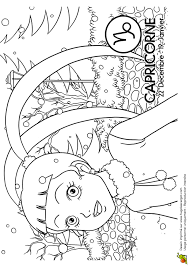 coloriage 10 signes zodiaque capricorne pique-nique en famille