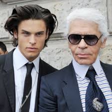 Evgenia Gl Baptiste Giabiconi Et Karl Lagerfeld Karl Lagerfeld Baptiste Giabiconi Defile Mode