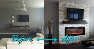 Diy How To Build A Fireplace In One Weekend Whitney Hansen Money Coaching Build A Fireplace Electric Fireplace Wall Recessed Electric Fireplace