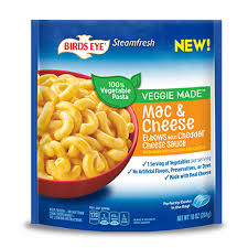 Birds Eye Veggie Pasta Alfredo Nutrition Facts Vegetable Pasta Mac Cheese Elbows In Cheddar Sauce Birds Eye