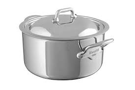 Mauviel Made In France M Cook 5 Ply Stainless Steel 5231 19 2 7 Quart Stewpan And Lid With Cast Stainless Steel Handle Mauviel Steel Handle Stainless Steel